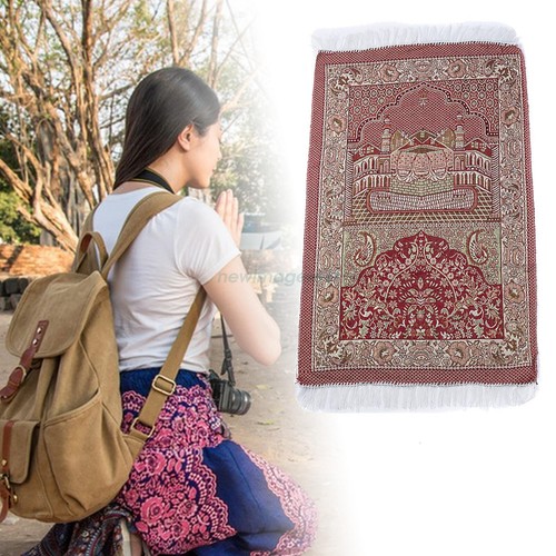 AU Islamic Prayer Mat Muslims Mat Thick Soft Prayer Rug for Eid Travel Ramadan - Picture 11 of 50