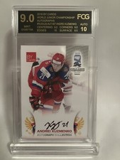 Andrei Kuzmenko 2016 World Junior Championship Autographed Card