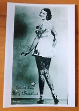 Bernard Kobel Traditional Tattoo Photo B&W Vintage Tattooed Lady Betty Broadbent