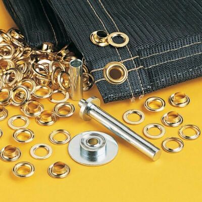 TARPAULIN REPAIR KIT HIKING CAMPING TENT RUST PROOF GROMMET PUNCH WASHERS 63 pcs