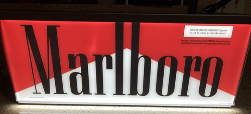 MARLBORO LED FLIP HEADER 23X13.5X9.5 CIGARETTE DISPLAY TESTED HARDWARE 291045-R1