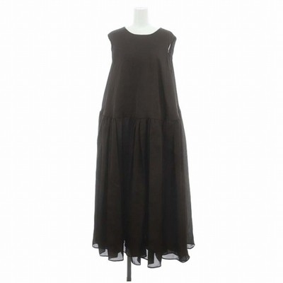 Uour Uhr Back Ribbon Sheer Dress 23SS Long Length Maxi Sleeveless  
