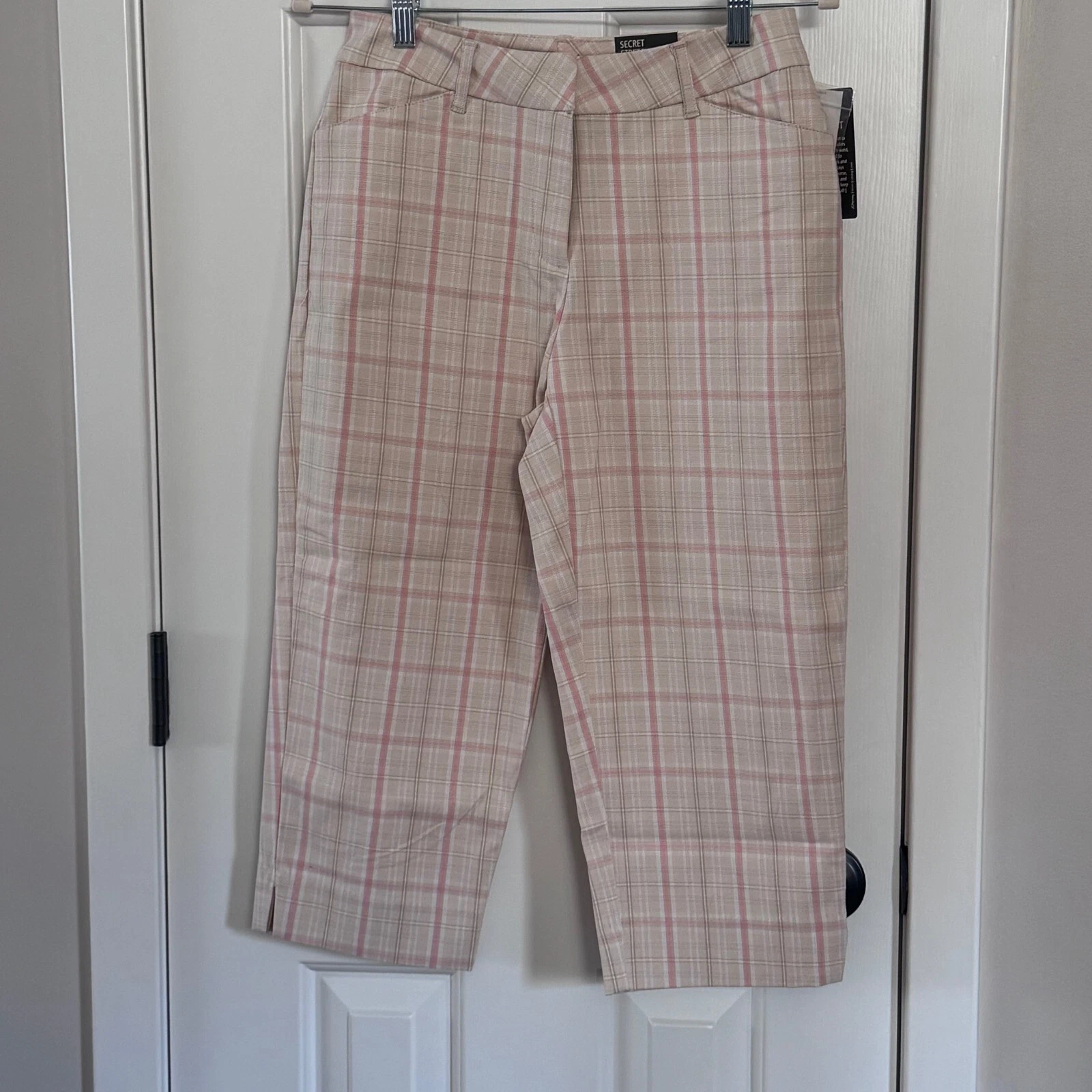 St Johns Bay Womens Petite Secret Stretch Waist Capri Pants Size 6 Petite 6P New
