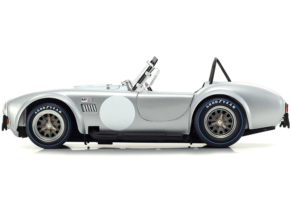 Kyosho Shelby Cobra 427 S/C Silver W/ Stripes 1/18 Diecast Model