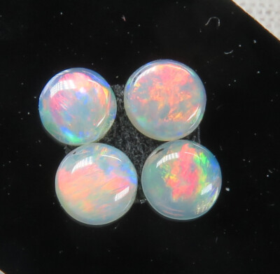Australian White/Precious Opal 3.6mm Coober Pedy Natural 4 Stone Parcel