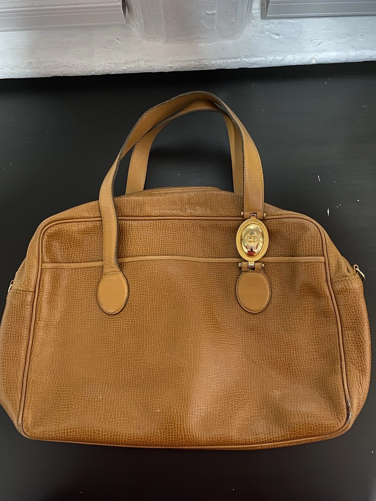 Sac Christian Dior vintage cuir marron