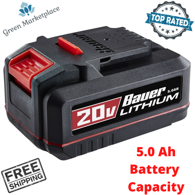 Bauer 20v Li-ion 5.0 Ah High Capacity Battery 1907c-b R332 for sale online | eBay
