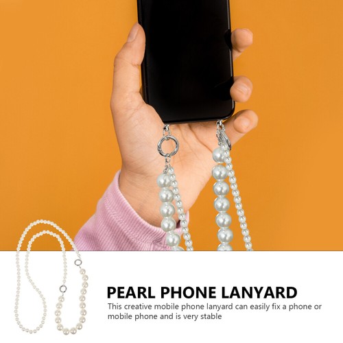 Chaîne De Téléphone Portable Perle Adorable Bracelet Long Court En Perles - Zdjęcie 9 z 12