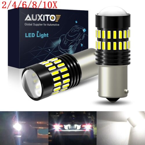 BA15S P21W 7506 AUXITO 1156 White 1141 Reverse Light Backup LED Bulb 48H 2/10x