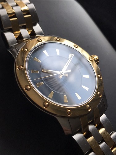 Reloj de diseñador suizo Raymond Weil Tango genuino para hombre dorado azul 5599-STP-50001 - Imagen 12 de 14