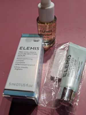 Elemis (3) Piece Travel Pro Collagen Serum, Marine Cream & Superfood Facial Oil 