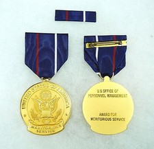 Agency, Office of Personnel Management Civilian Meritorious Service Medal, set