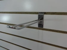 6" Chrome Slatwall Grid Panel Safety Hook Display Store Wall Fixtures