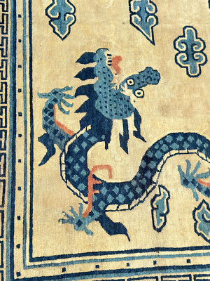 EARLY 1800's ANTIQUE CHINESE IMPERIAL NINGXIA DRAGON RUG 7x10ft | eBay