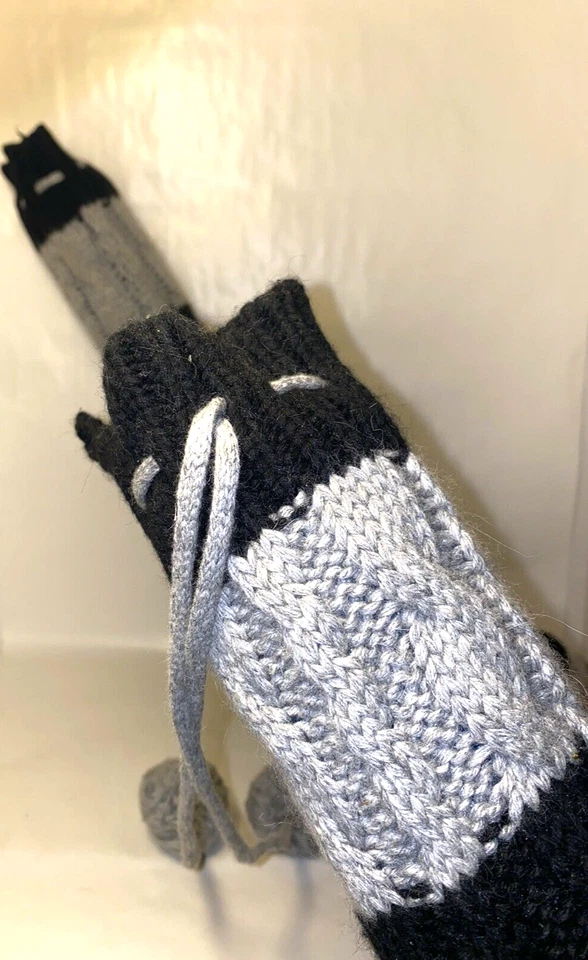 Victoria's Secret кабель трикотажа тапочки ботинки мокасины маленький 5/6 черный серый * N - Изображение 3 из 4