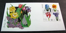 US Stamp FDC Scott# 3900-3903 Spring Flowers 2005 Used PL47