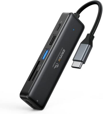 iDsonix USB C HUB Multiport USB Hub 6-in-1 4K HDMI USB 3.0 for MacBook Pro Air