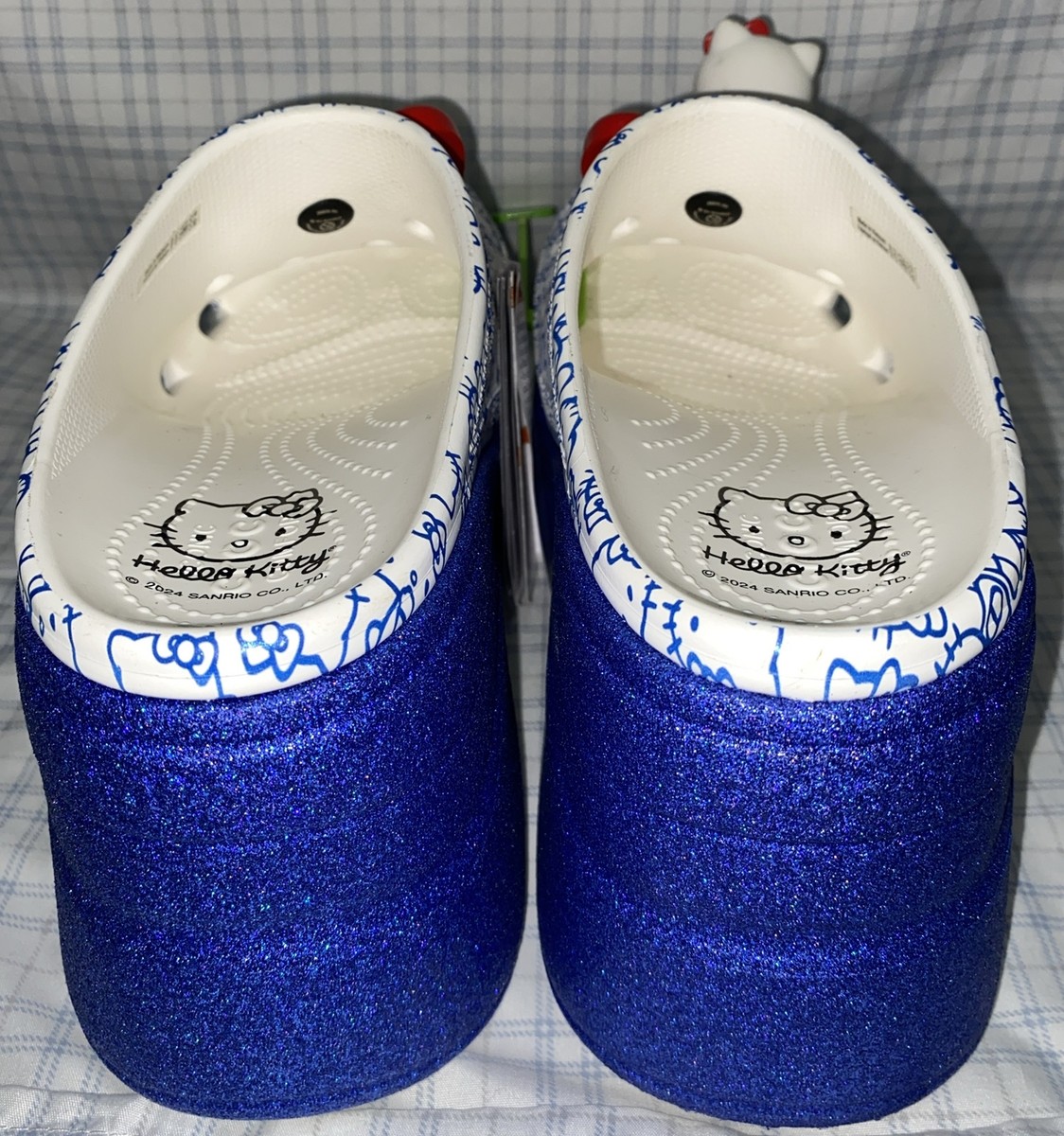 Hello Kitty 50th Anniversary Siren Clog Blue Glitter White X