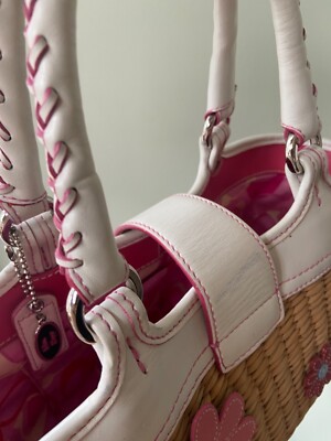 Vintage COACH Flower Straw Bag (Limited Edition/Rare) | eBay