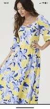 NEW Michelle Keegan Sweetheart Printed Midi Dress. Size 14. FREE POST