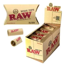 Raw Pre Rolled Wide Tips  20 Packs  21 Count Each Full Box 8MM (WIDE TIPS)