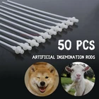 50pcs Disposable Artificial Insemination Rods Tube For Dog Goat Sheep Breed Rods