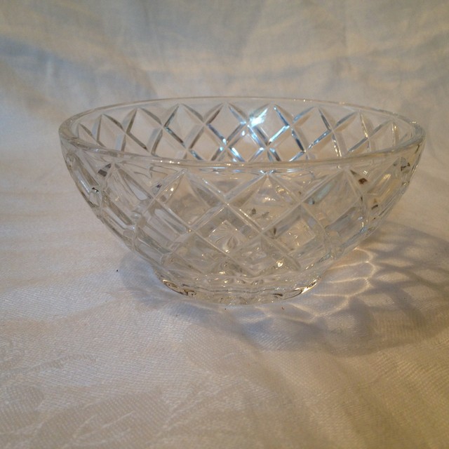 Vintage Lenox Crystal Small Bowl Diamond Pattern eBay