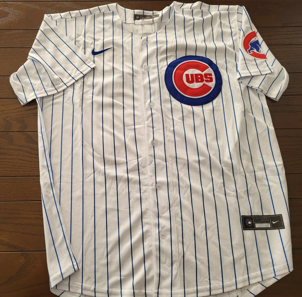 Camiseta firmada por Michael Busch de los Cachorros de Chicago Beckett BAS autografiada Foto 3 de 4