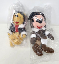 Disney Pilot Winnie the Pooh Mickey Mouse Lot of 2 Plush Bean Bag