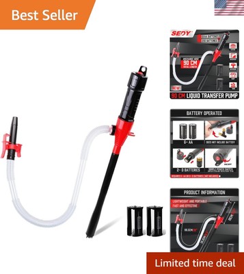 Multi-Use Battery Powered Siphon Liquid Extractor for Gasoline, Diesel & Water