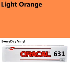 12"x5'- Light Orange - Matte Oracal 631 Exhibition CAL Vinyl Roll Adhesive Vinyl