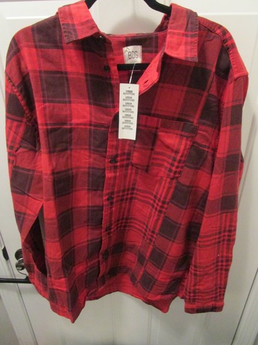 URBAN OUTFITTERS BDG RED CHECK FLANNEL 