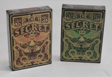 The Secret Playing Cards By Riffle Shuffle Scarlet & Virescen Green Red /2000