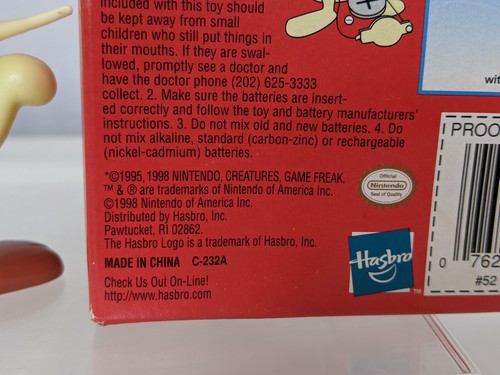 1998 Pokemon Meowth #52 Electronic Chattering Voice Figure Toy w/ Box Works - Picture 7 of 16