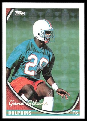 1994 Topps Gene Atkins # 409 Special Effects Miami Dolphins 8R