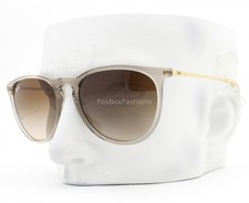 Ray-Ban Erika Sunglasses Transparent Light Brown on Gold RB 4171 6744/13 w/case