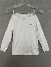 Tommy Bahama Boys Shirt White Size Youth XL 6-7 Years Long Sleeve Kids