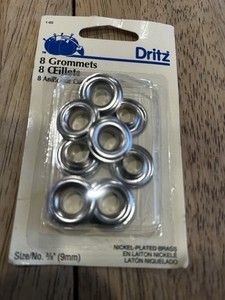dritz 3/8 nickel plated grommets x8