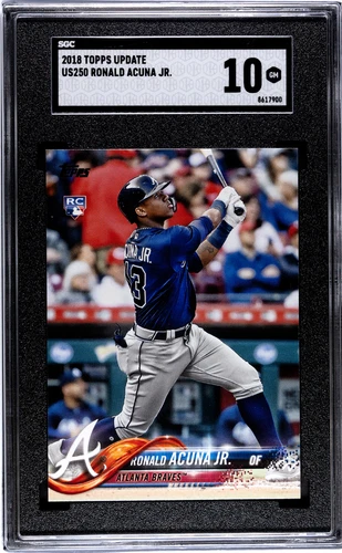 2018 Topps Update Ronald Acuna JR. #US250 BRAVES ROOKIE RC SGC 10 (B-1)
