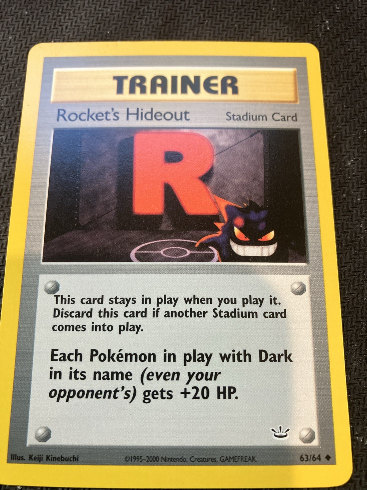 POKEMON ROCKET'S HIDEOUT 63/64 TRAINER NEO REVELATION Nm Gengar