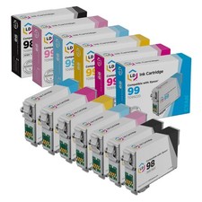 Replacement Ink for Epson 98  99 HY 7 Set - Blk, C, M, Y, Lt C, Lt M 