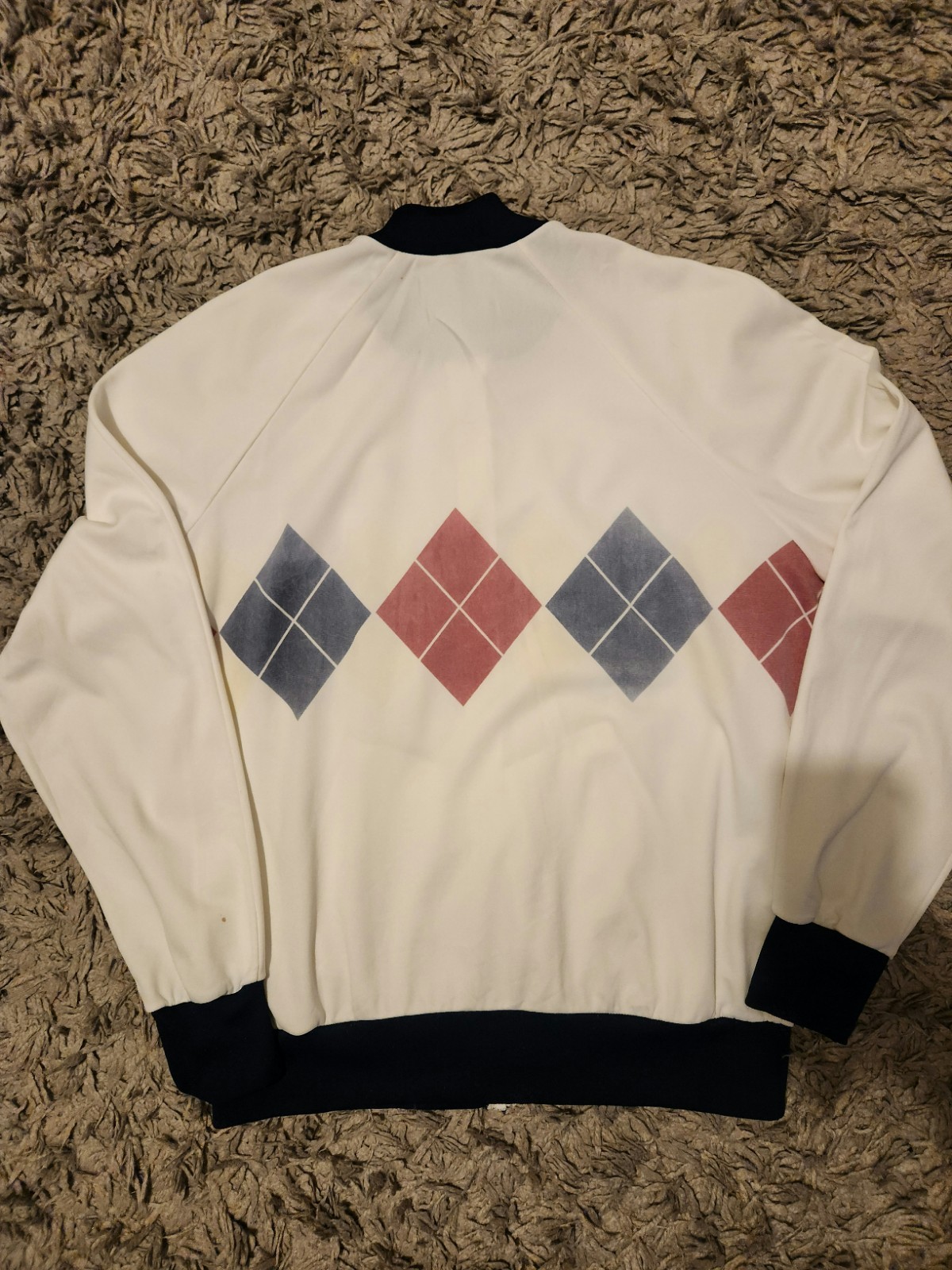 Adidas Ivan Lendl Full Zip Tennis Track Top Argyle Vintage 80s Size Medium image 3