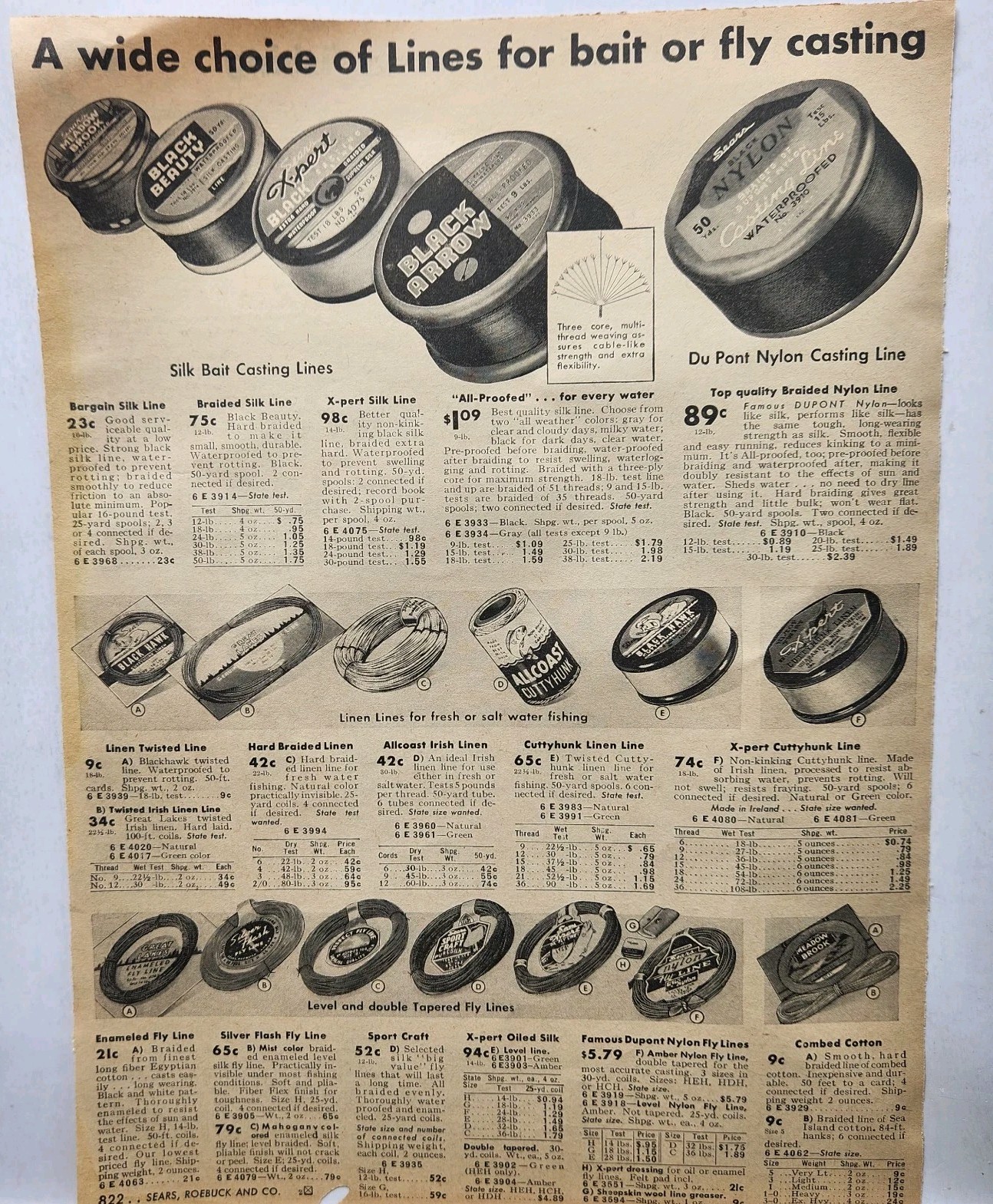 Lures Original Print Ad 40s