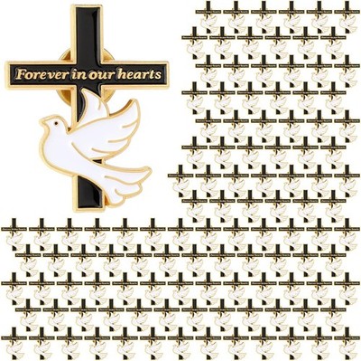 Misdary Funeral Favors Pins Bulk for Guests Memorial Forever in Our Hearts Dove 
