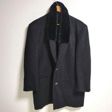 MARIANO RUBINACCI Black Cashmere 100 Chester Coat M