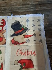 4 17x18 Christmas Pillow Covers Zippered Snowman Santa Deer Gnomes NWOT