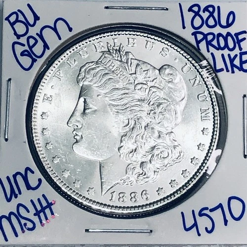 1886 BU UNCIRCULATED MORGAN SILVER DOLLAR AUTHENTIC U.S. MINT FREE SHIPPING 4570