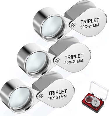 10X, 20X and 30X Juwelier Lupe Jewelry Loop Magnifier Faltbare Handlupe