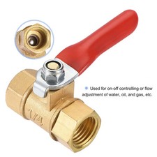 1 Pc 1/4" Female Female NPT Brass Ball Valve Moisture Air Tank Drain shut Off 02
