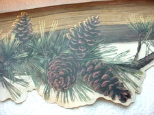 Chesapeake Wallpaper Border 2 Rolls Pine Cones Branches Prepasted Vinyl N293225